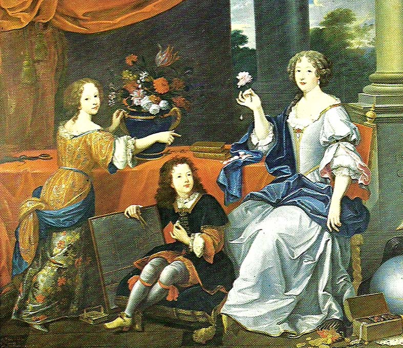 Pierre Mignard mlle de lavalliere and her children, c